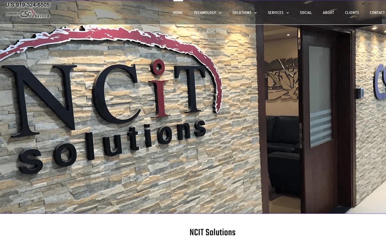 NCIT Solutions website