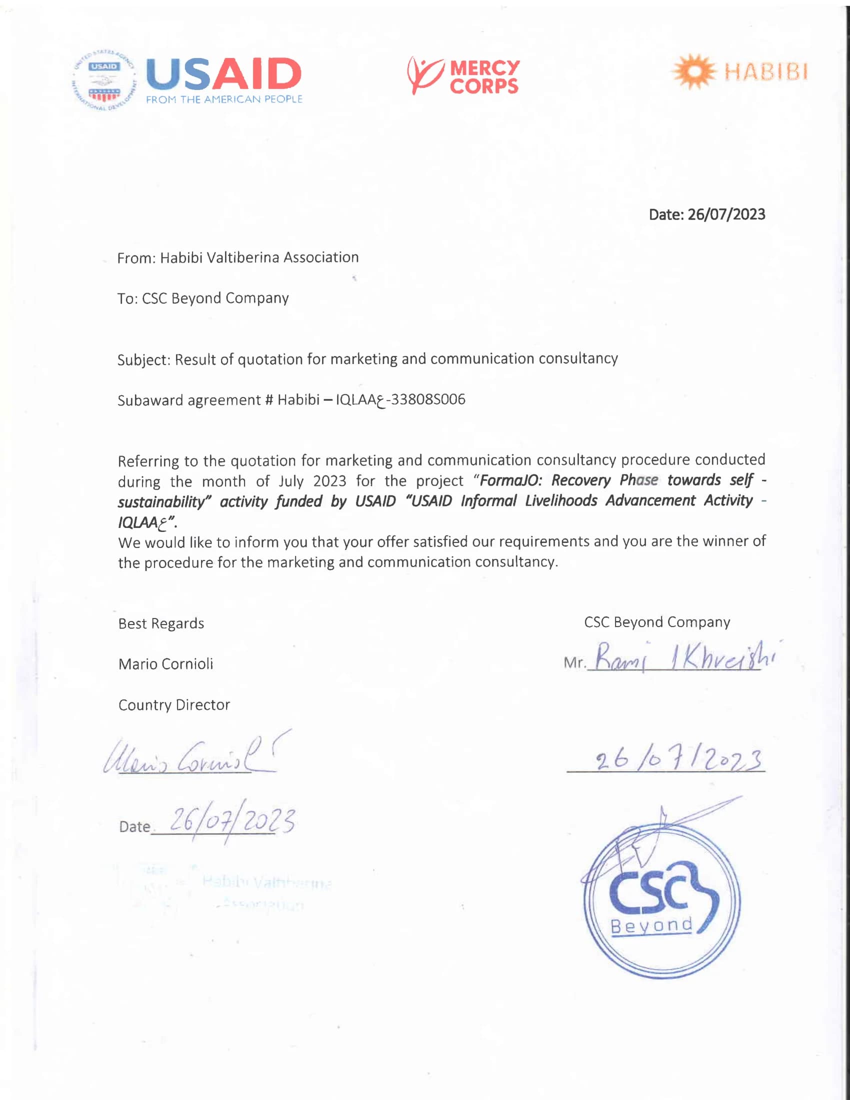 CSC Beyond Contracts with USAID